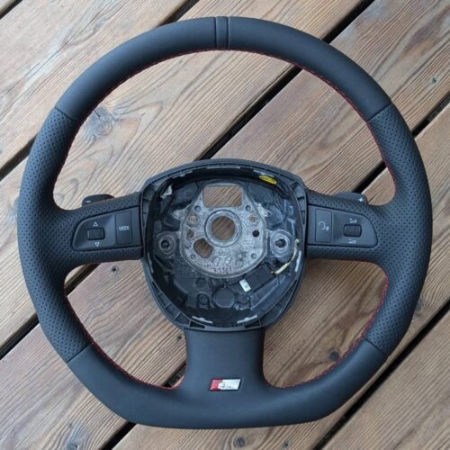 NEW LEATHER Steering Wheel Audi A6 C6 A4 B7 Q7 S-line