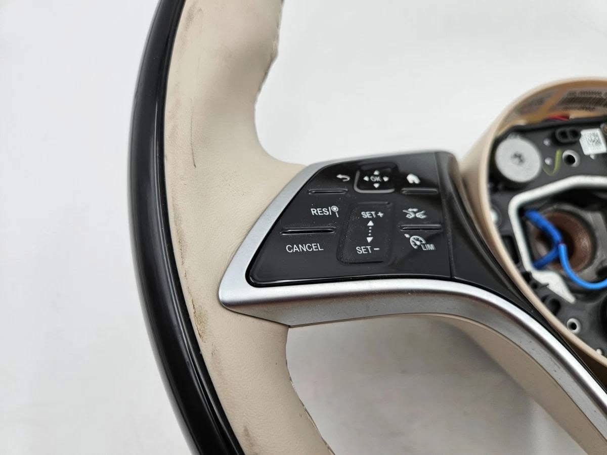2023–2024 Mercedes-Maybach GLE GLS Driver Steering Wheel Beige Leather OEM - Image 2