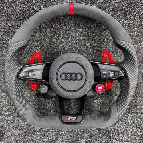 R8 RS Alcantara Steering wheel for Audi A3 A4 A5 A6 S3 S4 B9 RS3 RS7 B8 C8 Q5 Q7 Q8