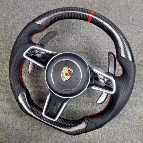 Porsche Steering Wheel Customisation -100% Carbon Fiber – Leather- ACC PDK